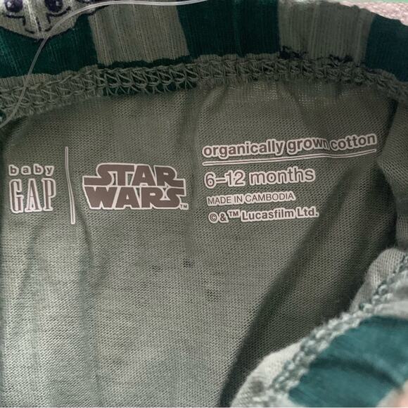 NWT Baby Gap Star Wars Baby Grogu Bodysuit and Pull on Pants in Gasoline Green - Picture 9 of 11